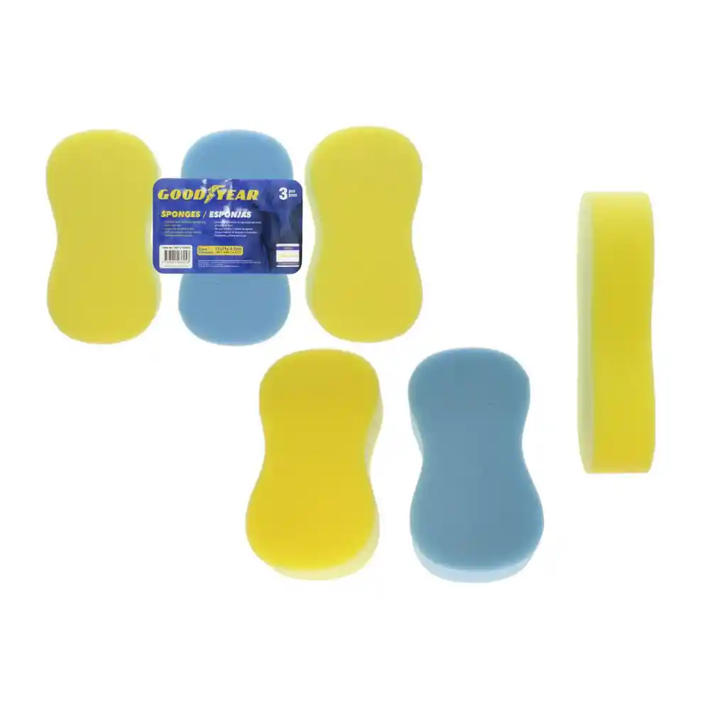 Set Esponja Para Limpieza X3 Piezas Goodyear 9912103605