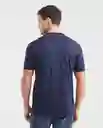 Camiseta Cuello Masculino Azul Dark Ultra Oscuro TS Chevignon