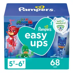 Pampers Pañales de entrenamiento Easy Ups Niños y Niñas Talla 5T-6T x 68 Unidades