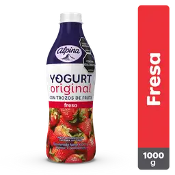 Alpina Yogurt Original Sabor Fresa con Trozos de Fruta 