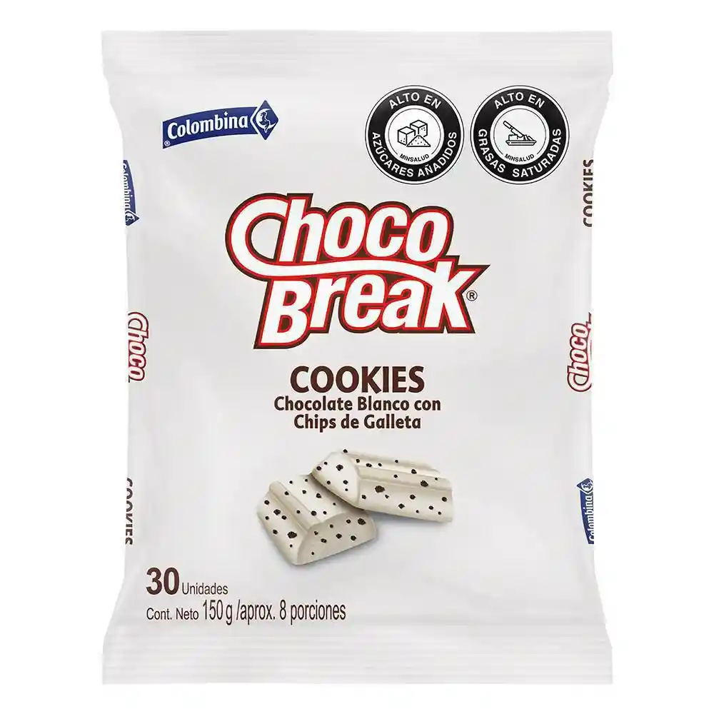 Choco Break Chocolate Blanco con Trozos de Galleta