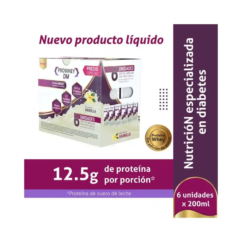 Prowhey Dm Liquido P.e Vainilla Pack