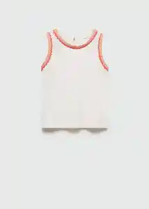 Camiseta Lisa Off White Talla 14 Niñas Mango