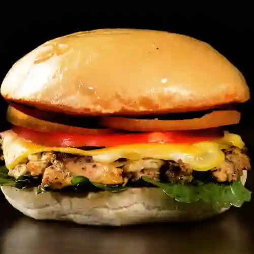 Burger Pollo, Bacon y Champiñón