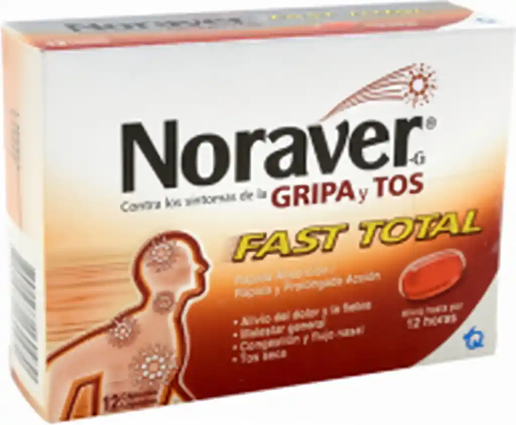 Noraver Gripa Fast Total x 12 Cápsulas