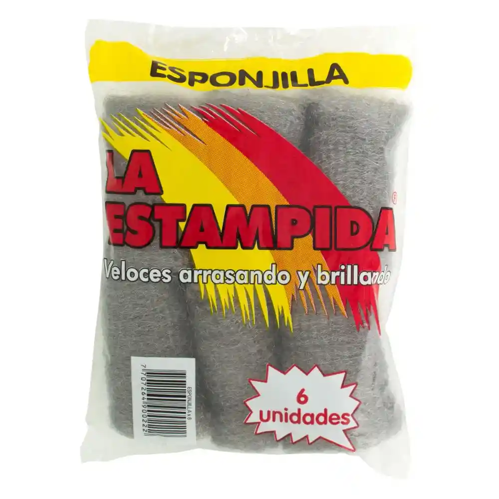 Esponja La Estampida X6 Unds