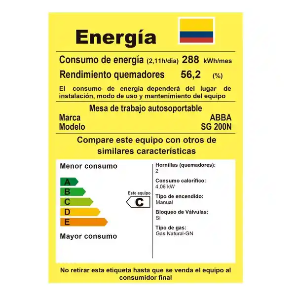 Abba Estufa Sobremesa Sg 2001 Moteada.