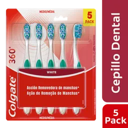 Cepillo de Dientes Medio Colgate 360° Luminous White x5und