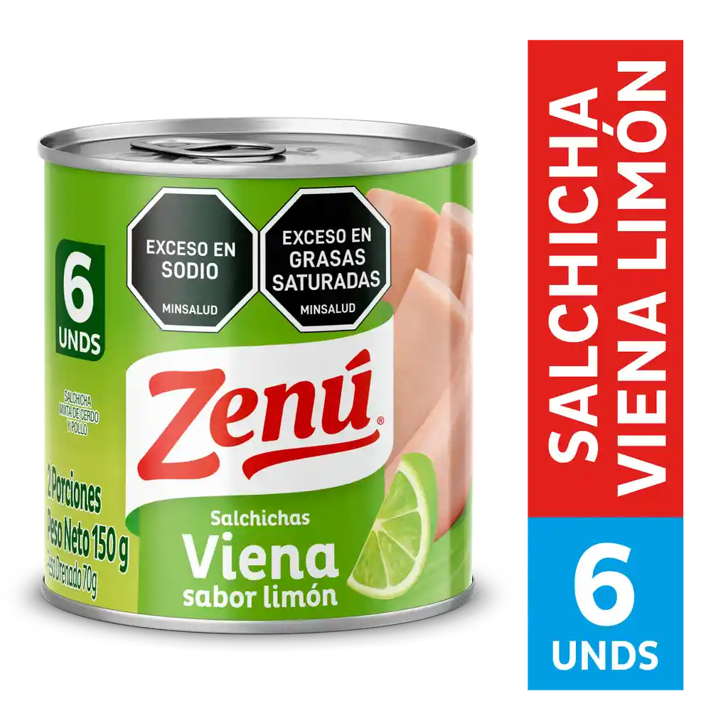 Salchicha Viena Sabor Limón Zenú x 150 g