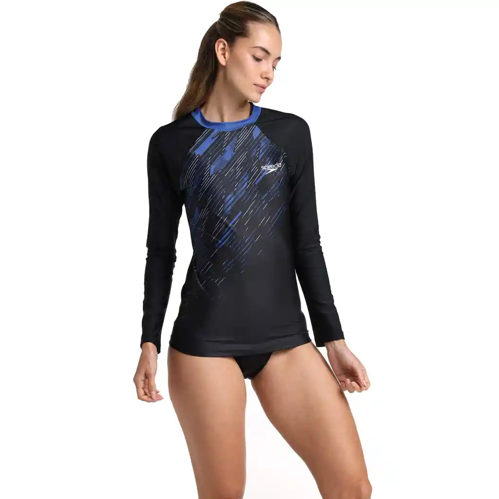 Camiseta Manga Larga Sunshine Picton Hyperboom Mujer Negro-s