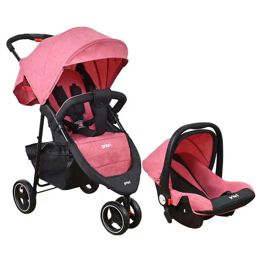 Coche Travel System Bebé Trento Ts Rosa Priori