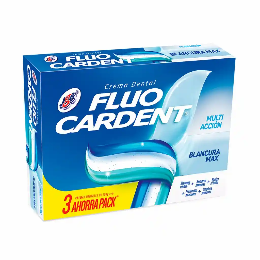 Fluocardent Crema Dental Multiaccion Blancura Max 3 U