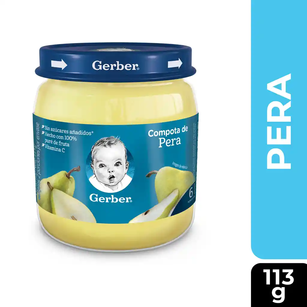 Compota GERBER de pera x 113g