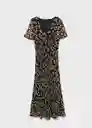 Vestido Belle Negro Talla M Mujer Mango