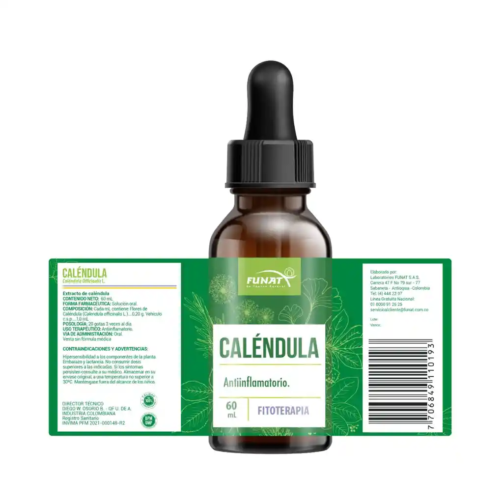 Funat Antiinflamatorio Extracto de Caléndula