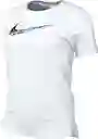 W Nk Swoosh Run Ss Top Talla L Camisetas Blanco Para Mujer Marca Nike Ref: Dm7777-100