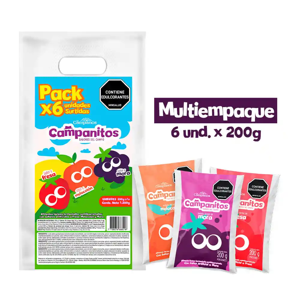 Bebida Láctea Campanitos Sabores Surtido