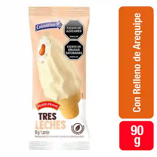 Colombina Cono Helado Robin Hood Sabor Tres Leches