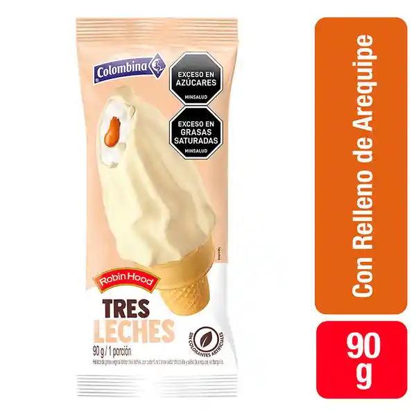 Colombina Cono Helado Robin Hood Sabor Tres Leches