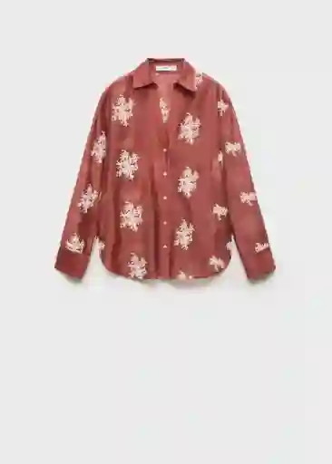 Camisa Flora Caldero Talla M Mujer Mango