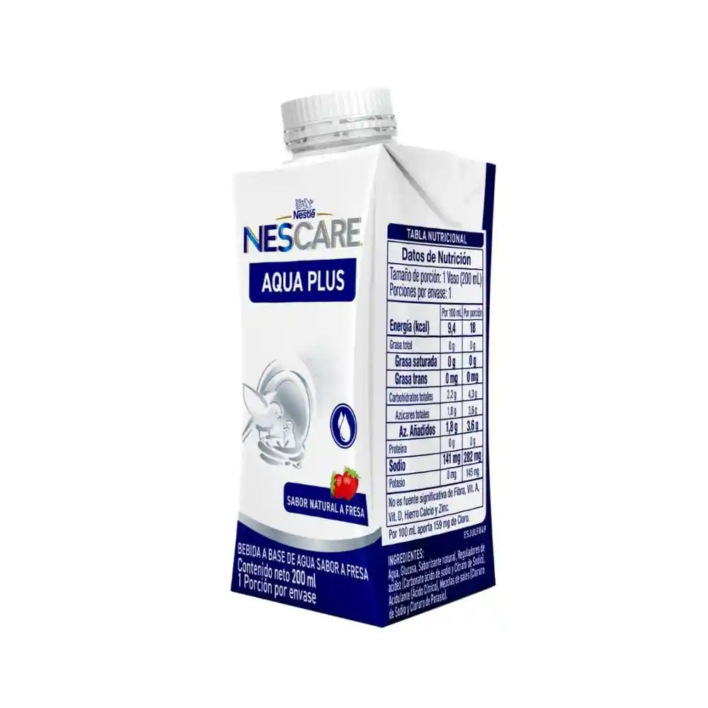 Nescare Aqua Plus Liquido Fresa Caja