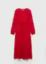 Vestido Villalon Rojo Valentino Talla XL Mujer Mango