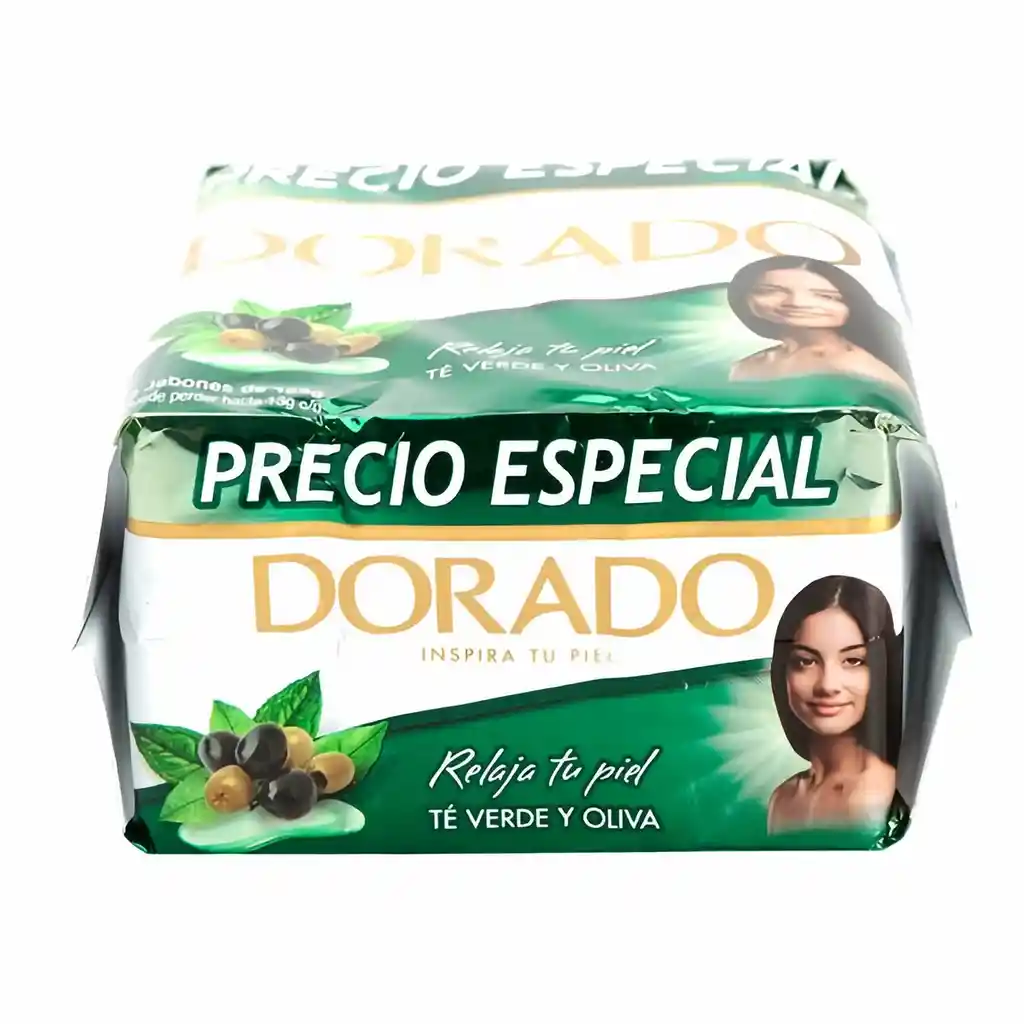 Dorado Jabones de Té Verde y Oliva X 6 Unidades