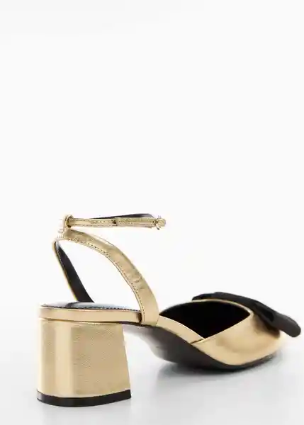 Zapatos Megan Oro Talla 35 Mujer Mango