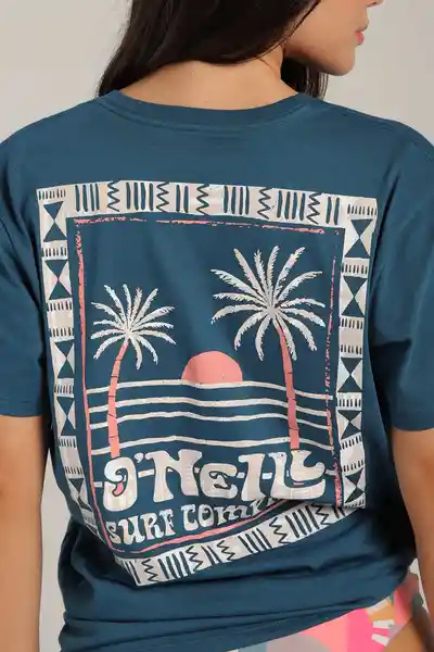 Camiseta Manga Corta Oversize Island Palms Mujer Talla S Oneill