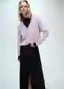Chaqueta Cárdigan Lucca Malva Talla M Mujer Mango
