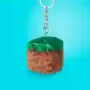 Llavero de Peluche Bloque de Hierba Serie Minecraft Miniso