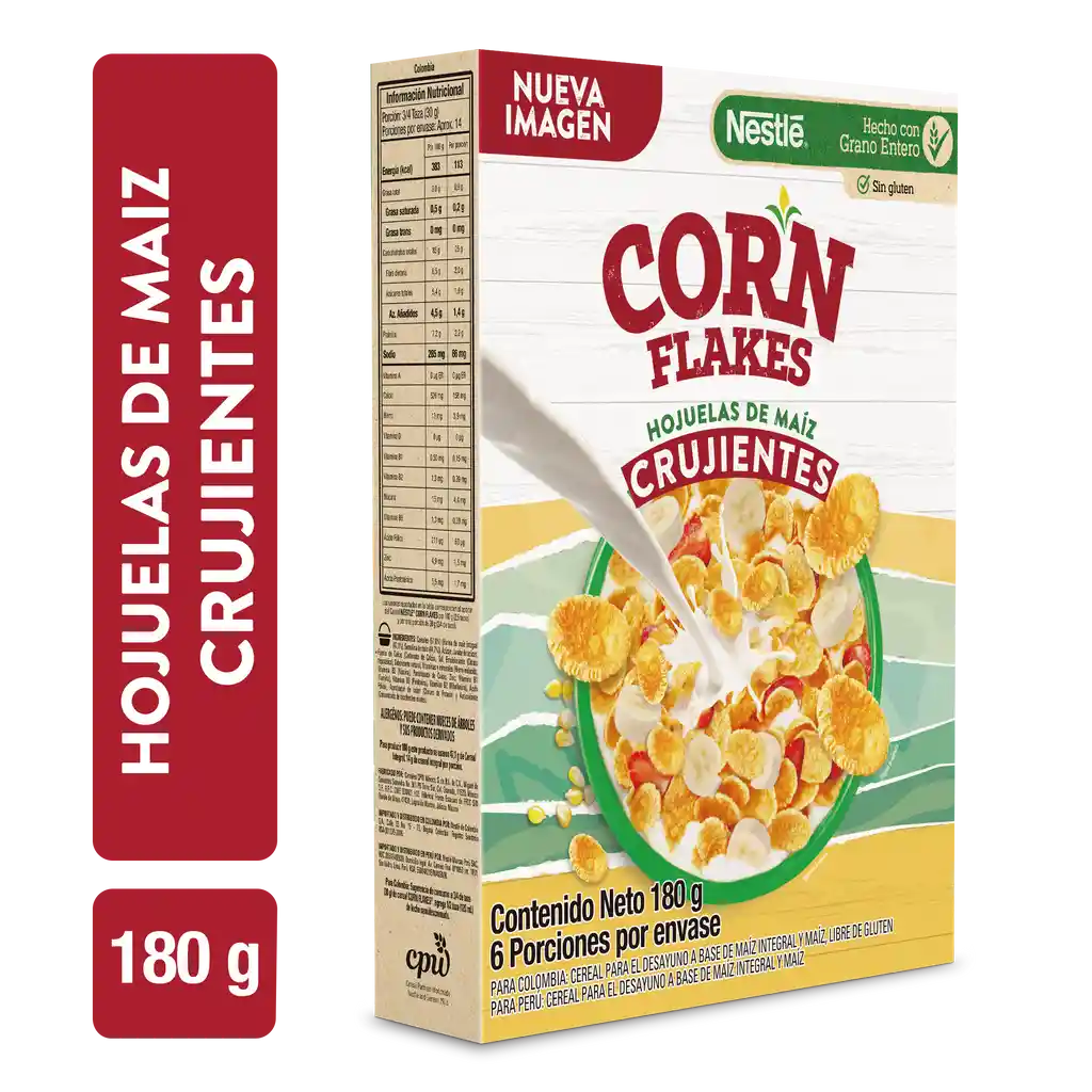 Cereal CORN FLAKES de NESTLÉ sin gluten x 180g