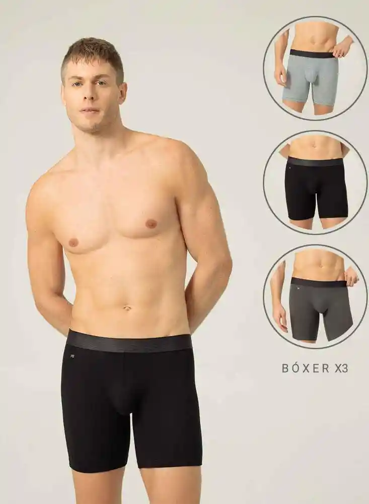 Pqtx3 Boxer Ajustado Largo S-surtido 9991