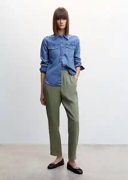 Pantalón Marais4-H Khaki Talla XS Mujer Mango