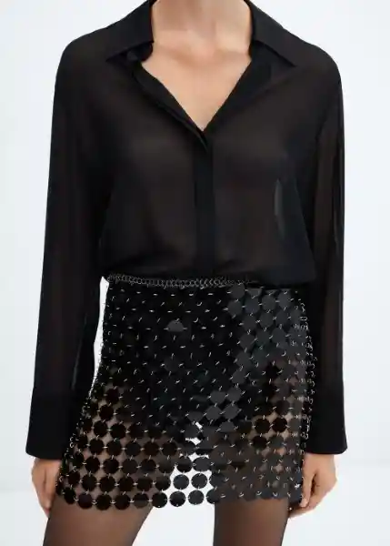 Falda Miley2 Negro Talla XS Mujer Mango