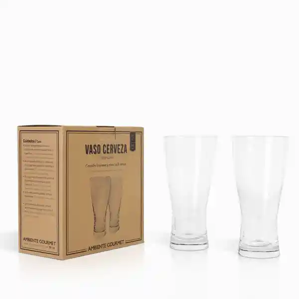 Set Vaso Cerveza Capacidad 600 mL Ambiente Gourmet