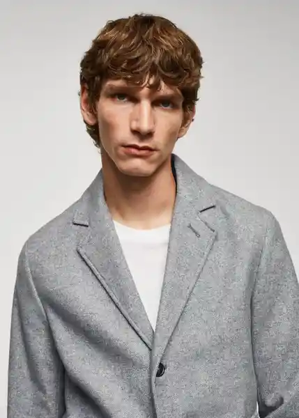 Abrigo Hake Gris Claro Vigoré Talla M Hombre Mango