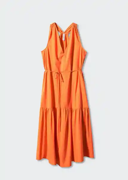 Vestido Cobalto Naranja Talla M Mujer Mango