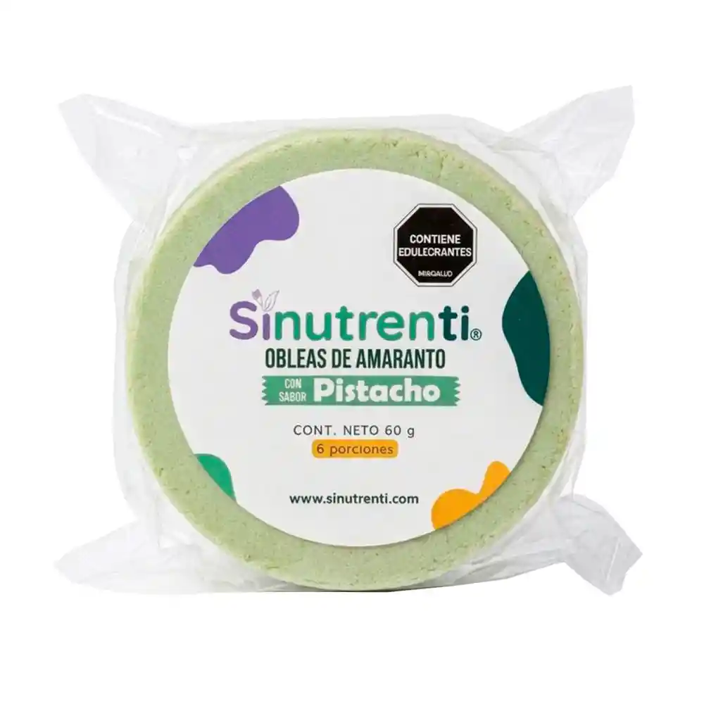 Obleas de Amaranto Sinutrenti Pistacho Paquete