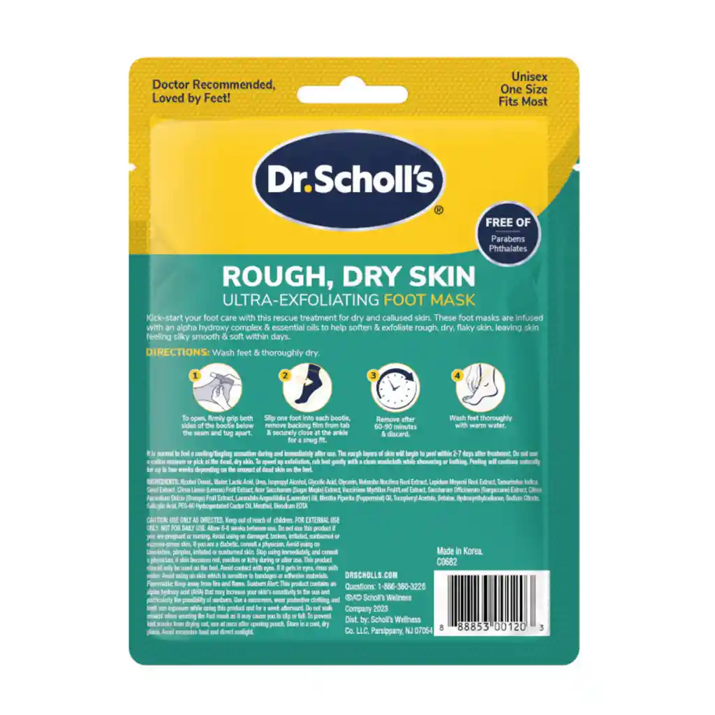 Dr Scholl's Mascarilla Ultra Exfoliante Para Pies 