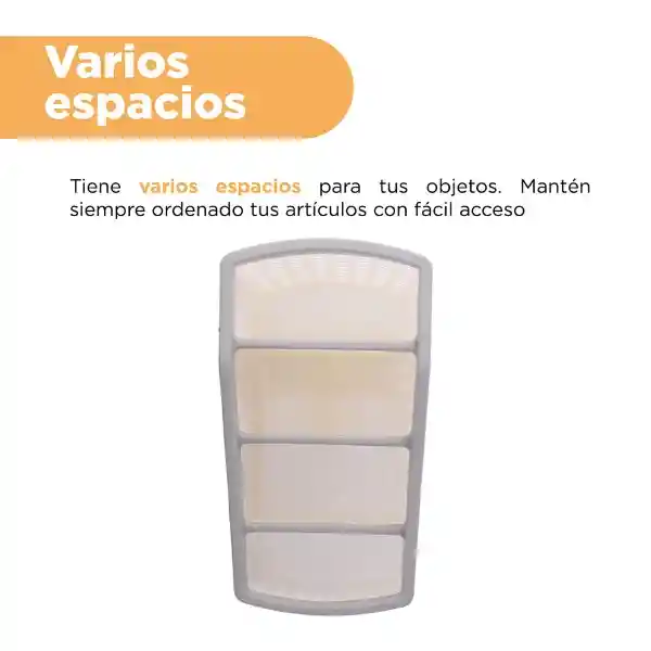 Organizador de Plástico de 4 Rejillas Blanco S Miniso