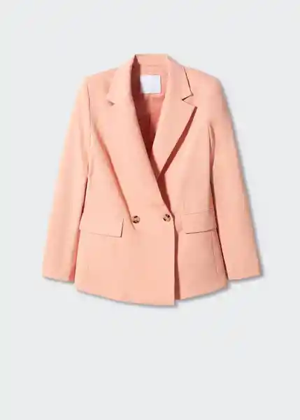 Blazer Americana Greta Rosa Pastel Talla 18 Mujer Mango