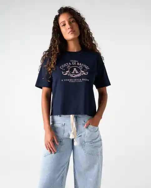 Camiseta Mujer Azul Talla M 602G000_AZU194024 Americanino