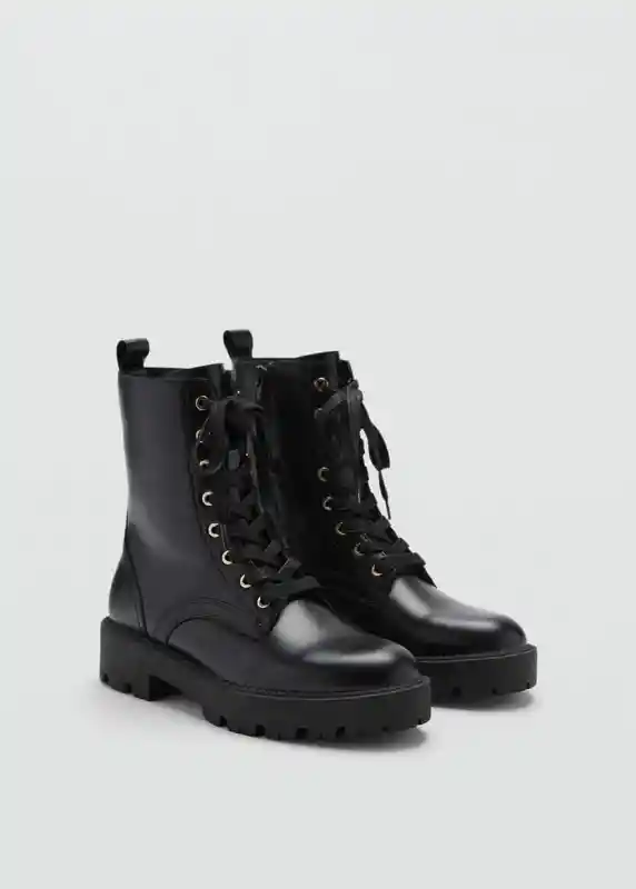 Botines Mountain Negro Talla 40 Mujer Mango