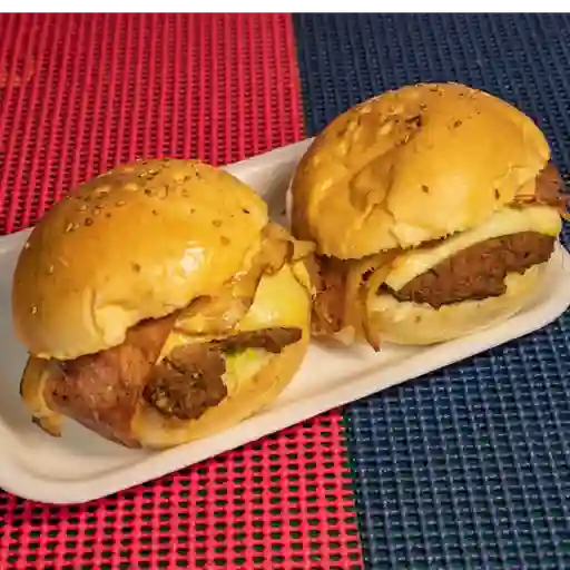 2X1 mini single bacon cheeseburge