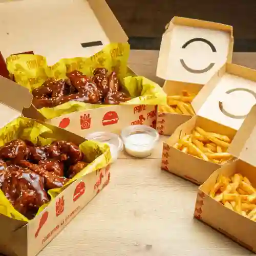 Combo 40 Piezas de Alitas + 5 Papas