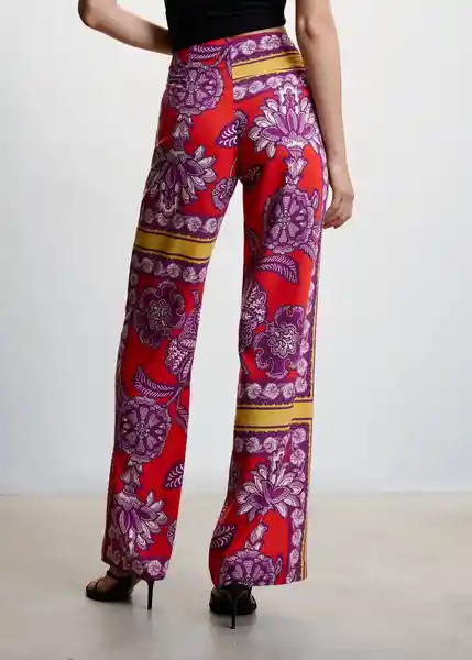 Pantalón Cuba Rojo Talla 40 Mujer Mango