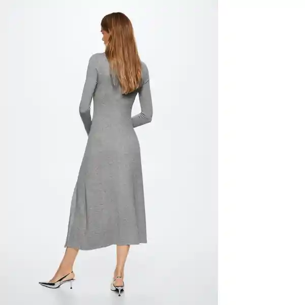 Vestido Fri Gris Talla S Mujer Mango