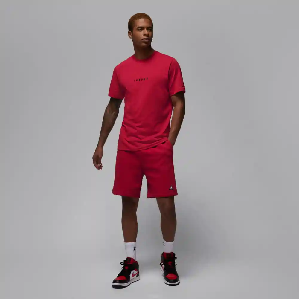 Nike Camiseta J Emb Jordan Air Crew Hombre Rojo M