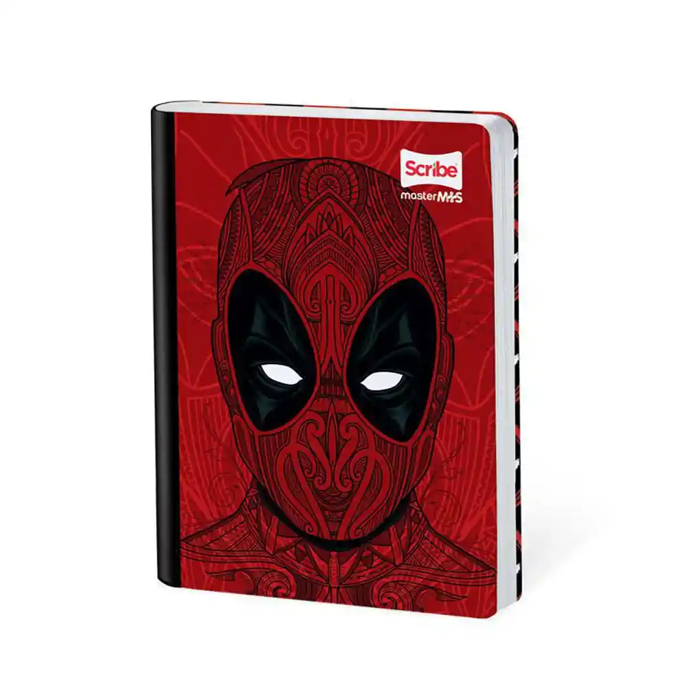 Cuaderno Deadpool Master Mas Cuadriculado 100 Hojas Cosido Scribe